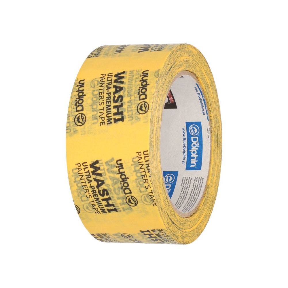 BlueDolphin WASHI  30мм х 50м 300-1-02 (28) Лента малярная бумажная сверхтонкая, для ультра деликатных работ, золотая