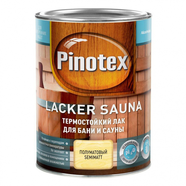 PINOTEX LACKER SAUNA (1л) лак термостойкий для влажн. помещений