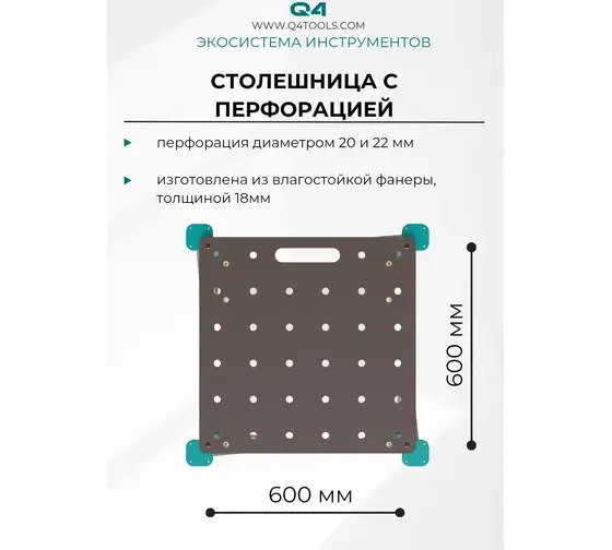 Столешница ANT с перфорацией