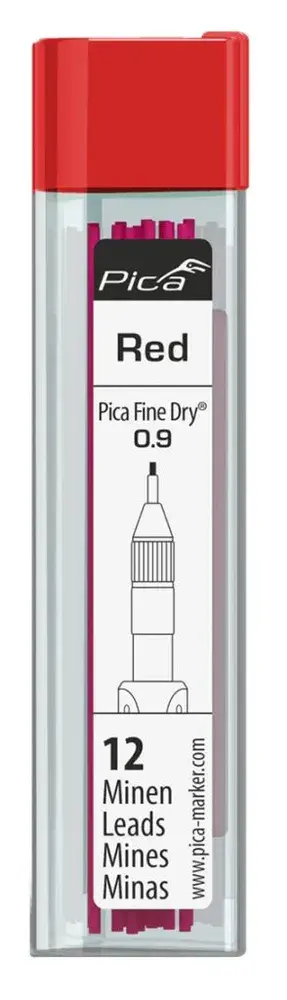Комплект красных  Грифелей 0.9 мм для карандаша Fine Dry 7031