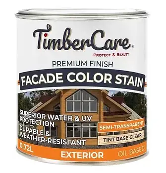 Покрытие суперстойкое п/прозрачное TimberCare Facade Color Stain (цвет: полупрозрачный), банка 2,4л
