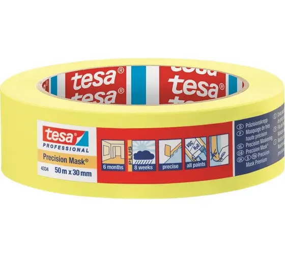 Tesa Малярная лента желтая Четкий край 50 м × 30 мм 04334-00002