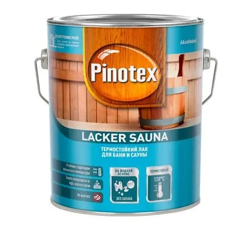 PINOTEX LACKER SAUNA (2,7л) лак термостойкий для влажн. помещений