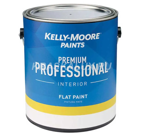Краска профессиональная интерьерная KELLY-MOORE Premium Prof (цвет: white base, flat), банка 3,78л