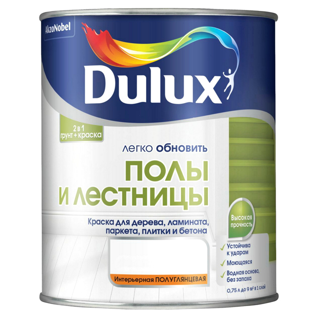 Краска LUXIUM ПОЛЫ и ЛЕСТНИЦЫ п/глянц. BC 0,75 л