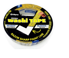 BlueDolphin WASHI 25мм х 50м 300-1-01 (36) Лента малярная бумажная сверхтонкая, для ультра деликатных работ, золотая