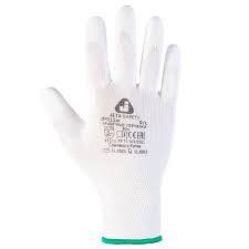 JP011w Jeta Safety Защит БЕЛЫЕ перчатки из полиэф. пряжи c полиурет покрытием Размер М(8)