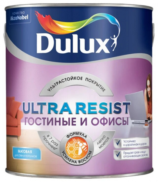 Dulux Ultra Resist 1 л. Гостиные и офисы BW
