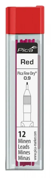 Комплект красных  Грифелей 0.9 мм для карандаша Fine Dry 7031
