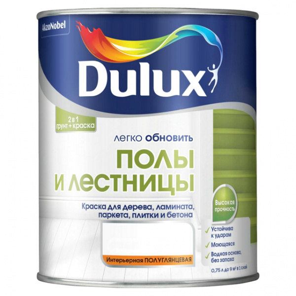 Краска LUXIUM ПОЛЫ и ЛЕСТНИЦЫ п/глянц. BC 0,75 л